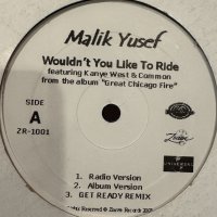 Malik Yusef feat. Common & Kanye West - Wouldn't You Like To Ride (12'') (Blue Clear Vinyl !!)