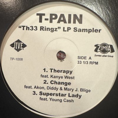 画像1: T-Pain - ''Thr33 Ringz'' LP Sampler (inc. Change) (12'') (キレイ!!)