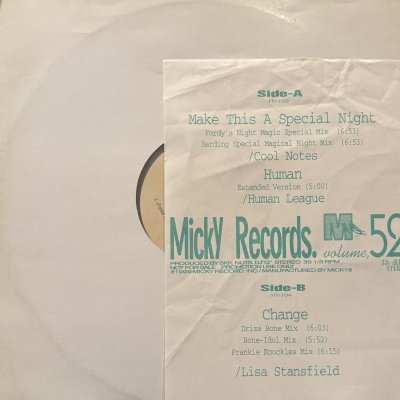 画像1: V.A. - Micky Record Vol.52 (inc. Cool Notes - Make This A Special Night, Human League - Human, Lisa Stansfield - Change) (12'')