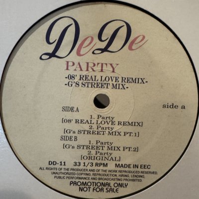 画像1: DeDe - Party (08' Real Love Remix) (12'')