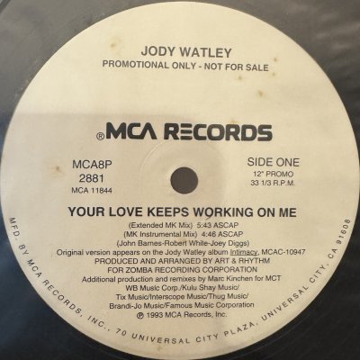 画像1: Jody Watley - Your Love Keeps Working On Me (US Promo Only, inc. Instrumental !!) (12'')