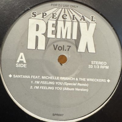 画像1: Santana feat. Michelle Branch - I'm Feeling You (Special Remix) (inc. The Game Of Love Ultimix) (Special Remix Vo.7) (12'')