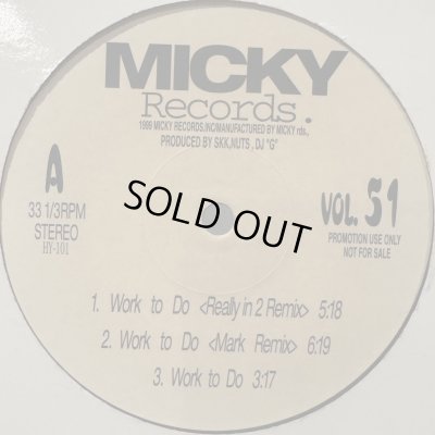 画像1: V.A. - Micky Records Vol. 51 (inc. Vabessa Williams - Work To Do Really Into Remix) (12'')