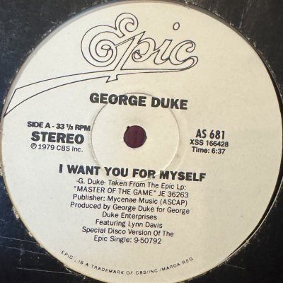 画像1: George Duke - I Want You For Myself / Reach For It (12'')