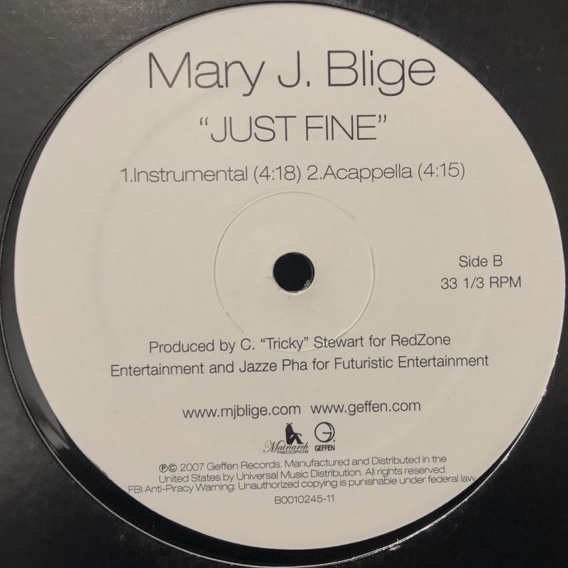 Mary J. Blige Just Fine (12'') FATMAN RECORDS