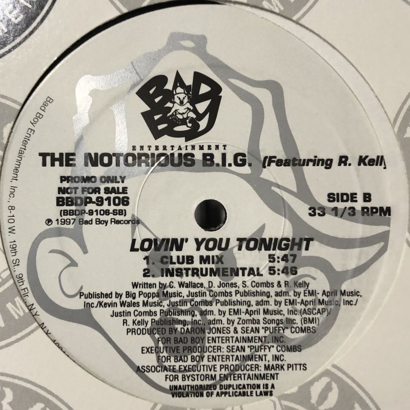 The Notorious B I G Feat R Kelly Lovin You Tonight 12 Fatman Records