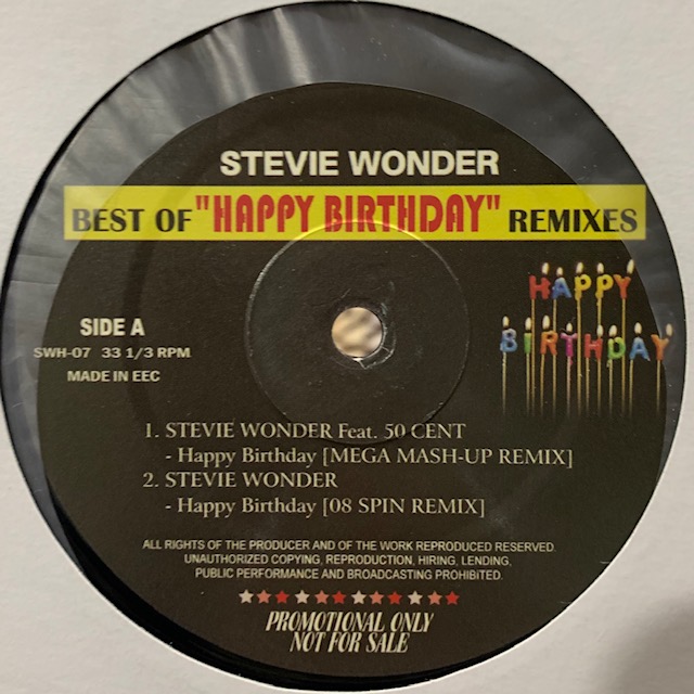 Stevie Wonder - Happy Birthday (Remixes) (b/w DJ Bobo ...