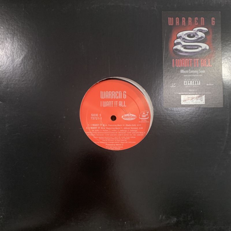 Warren G feat. Mack 10 - I Want It All (12'') - FATMAN RECORDS