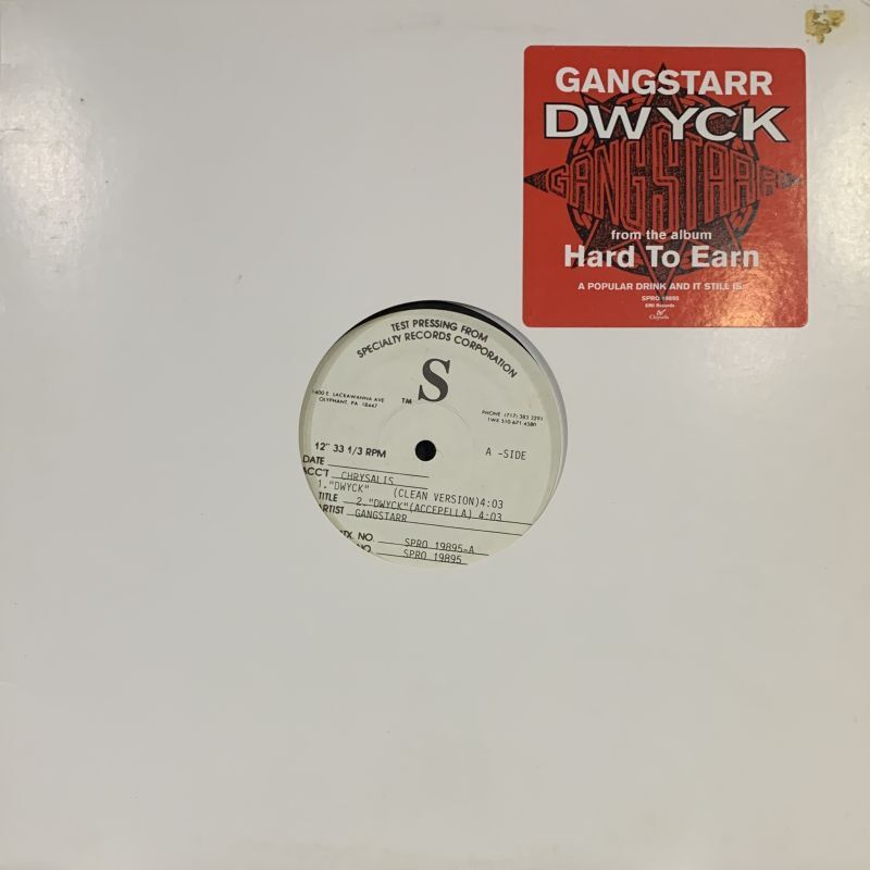 Gang Starr feat. Nice  Smooth Dwyck (12'') FATMAN RECORDS