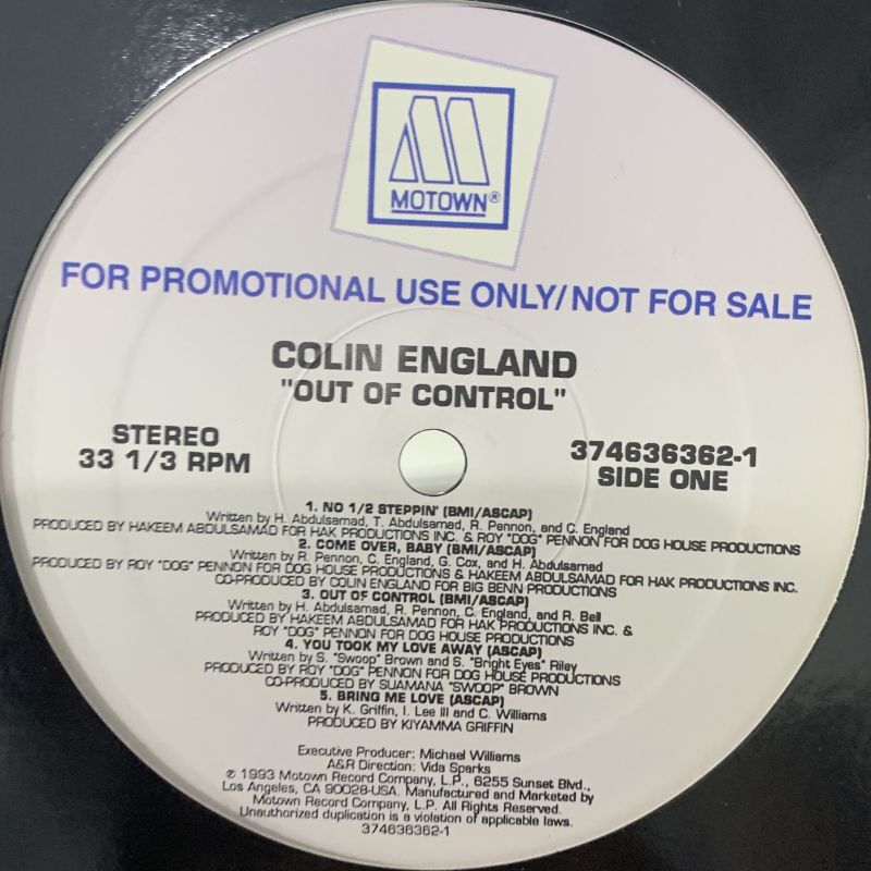 Colin England - Out Of Control (inc. No 1/2 Steppin !!!!!!!!!) (LP 