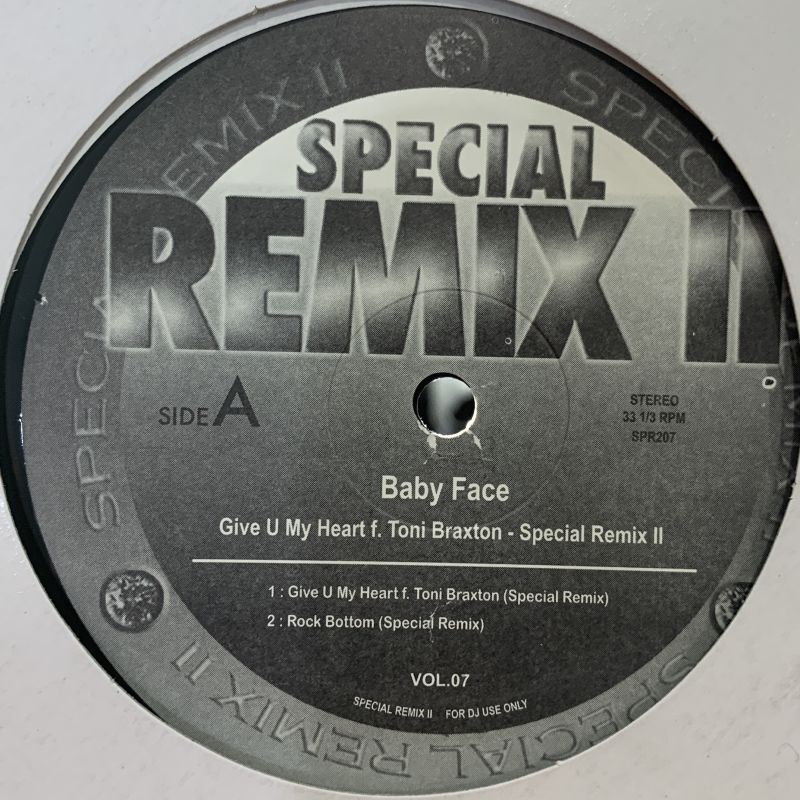 Babyface Give U My Heart, Rock Bottom, Change The World, It's No Crime  (Special Remix II 7) (12'') FATMAN RECORDS