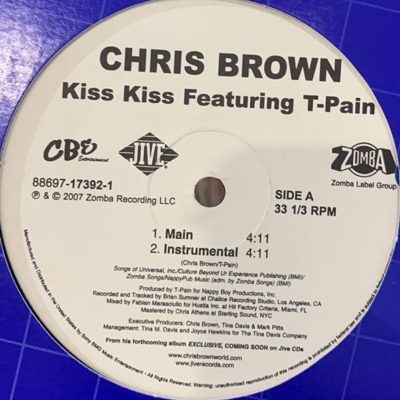 Chris Brown Feat T Pain Kiss Kiss 12 FATMAN RECORDS chris-brown-feat-t-pain-kiss-kiss-12-fatman-records