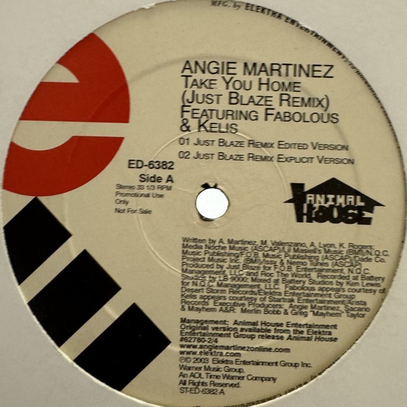 Angie Martinez feat. Fabolous & Kelis - Take You Home (Just Blaze Remix) (12'')