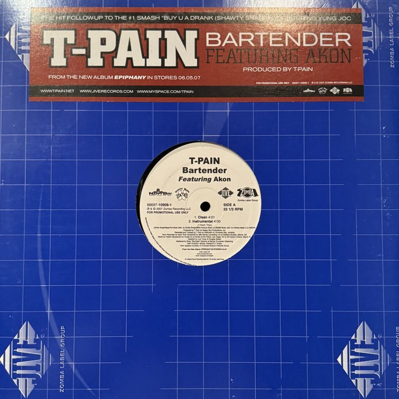 T-Pain feat. Akon - Bartender (12'')
