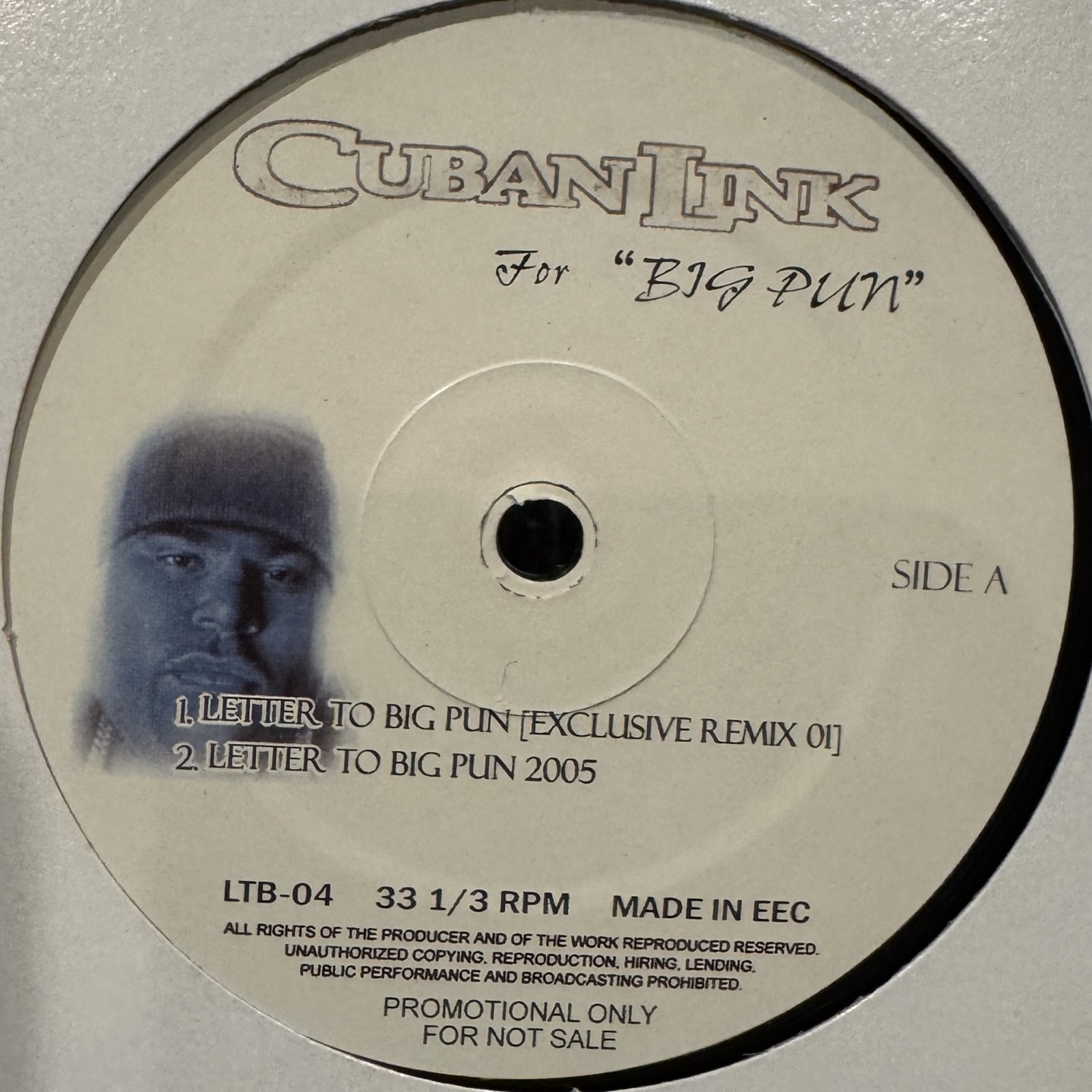 Cuban Link - Letter To Pun (Remix) (12'') (キレイ！！)