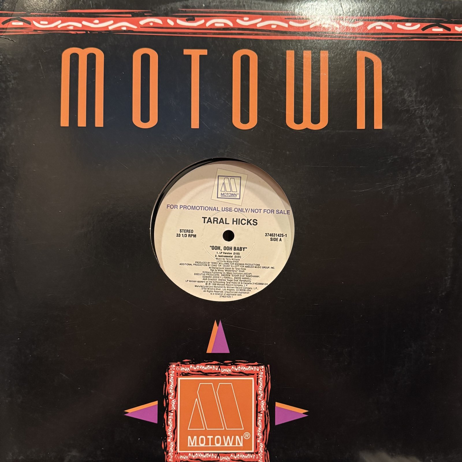 Taral Hicks feat. Missy Elliott - Ooh, Ooh Baby (12'')