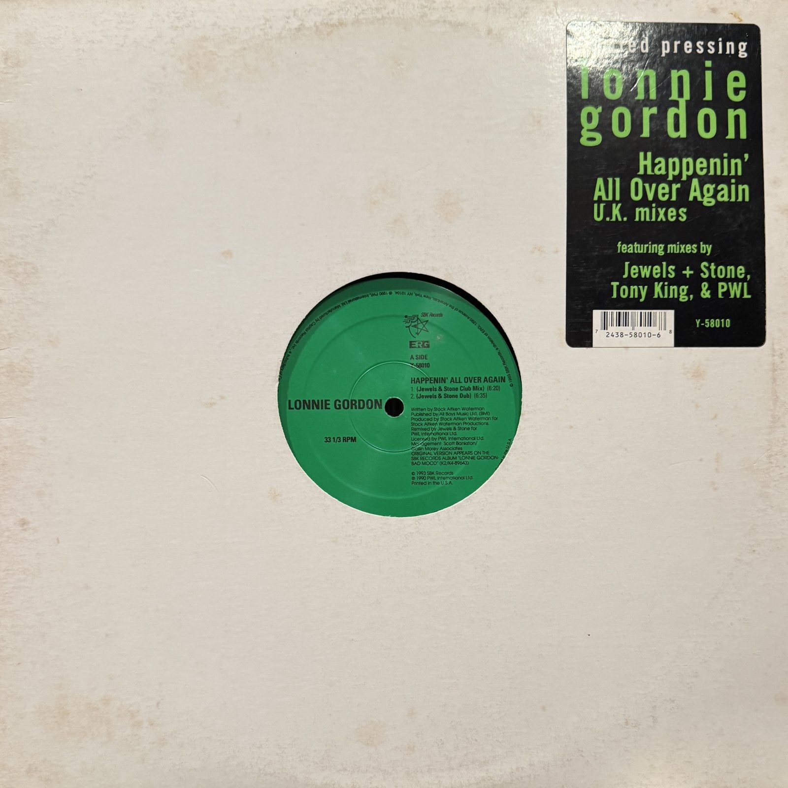 Lonnie Gordon - Happenin' All Over Again (Remix) (12'')