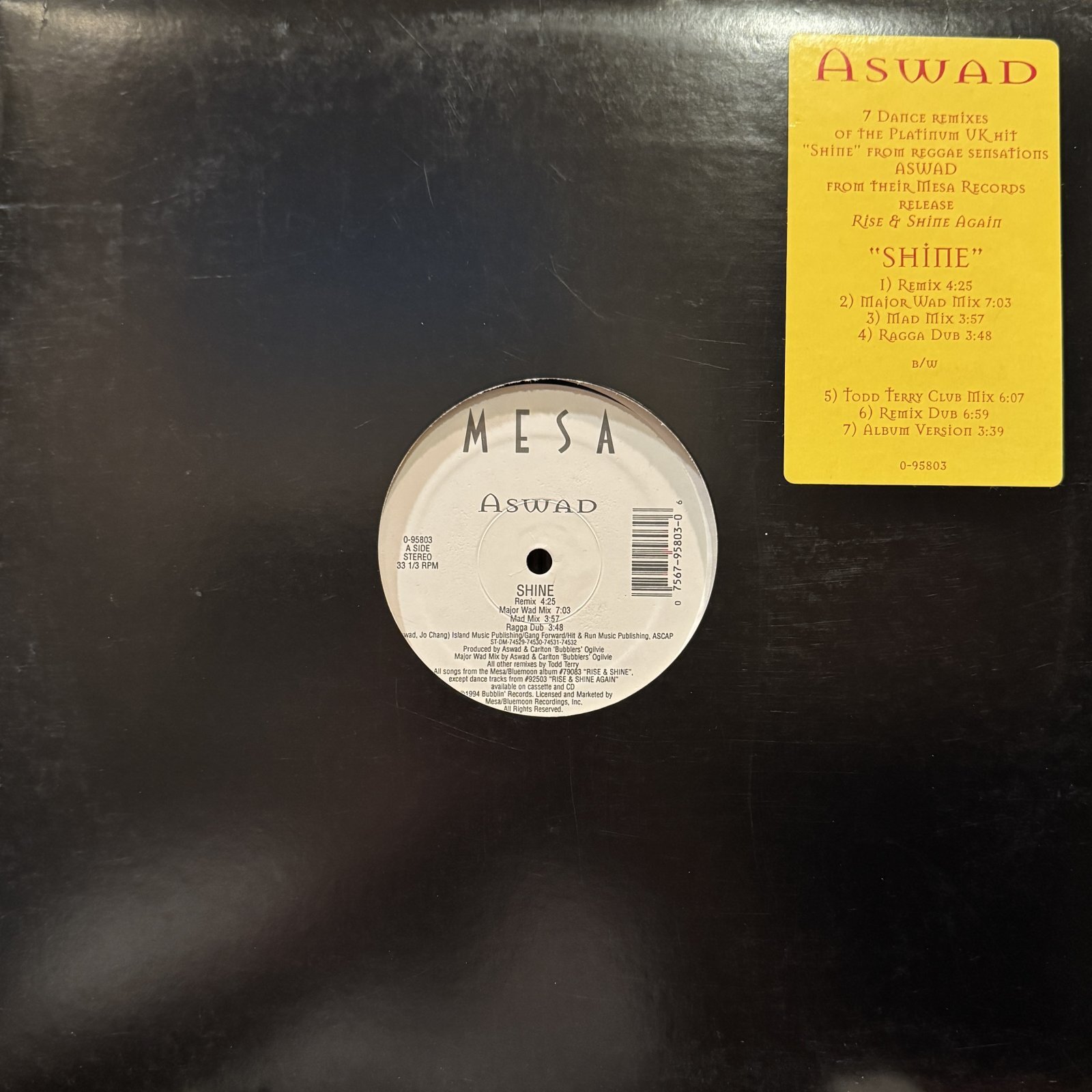 Aswad - Shine (12'') (キレイ！！)