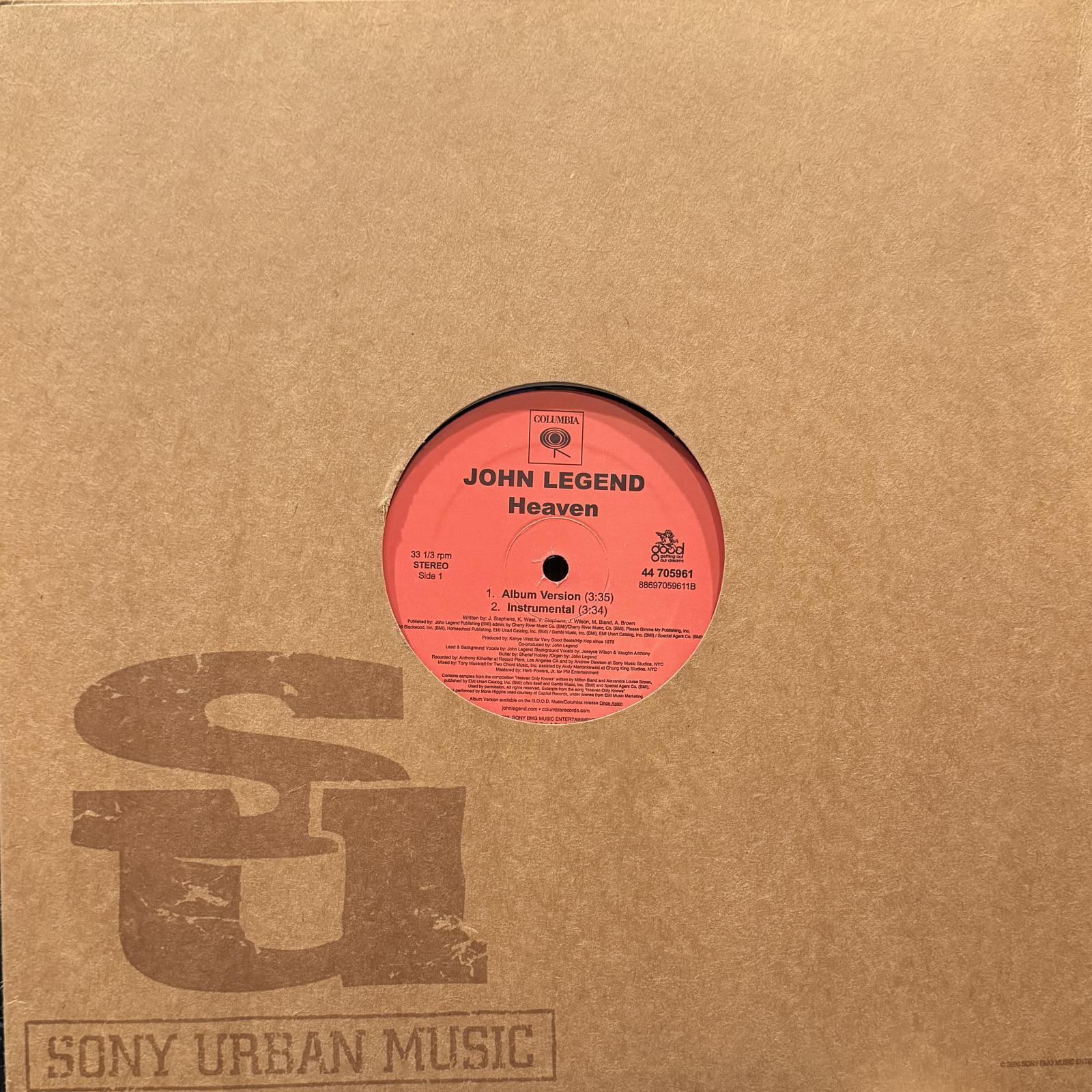John Legend - Heaven (12'') (キレイ!!)