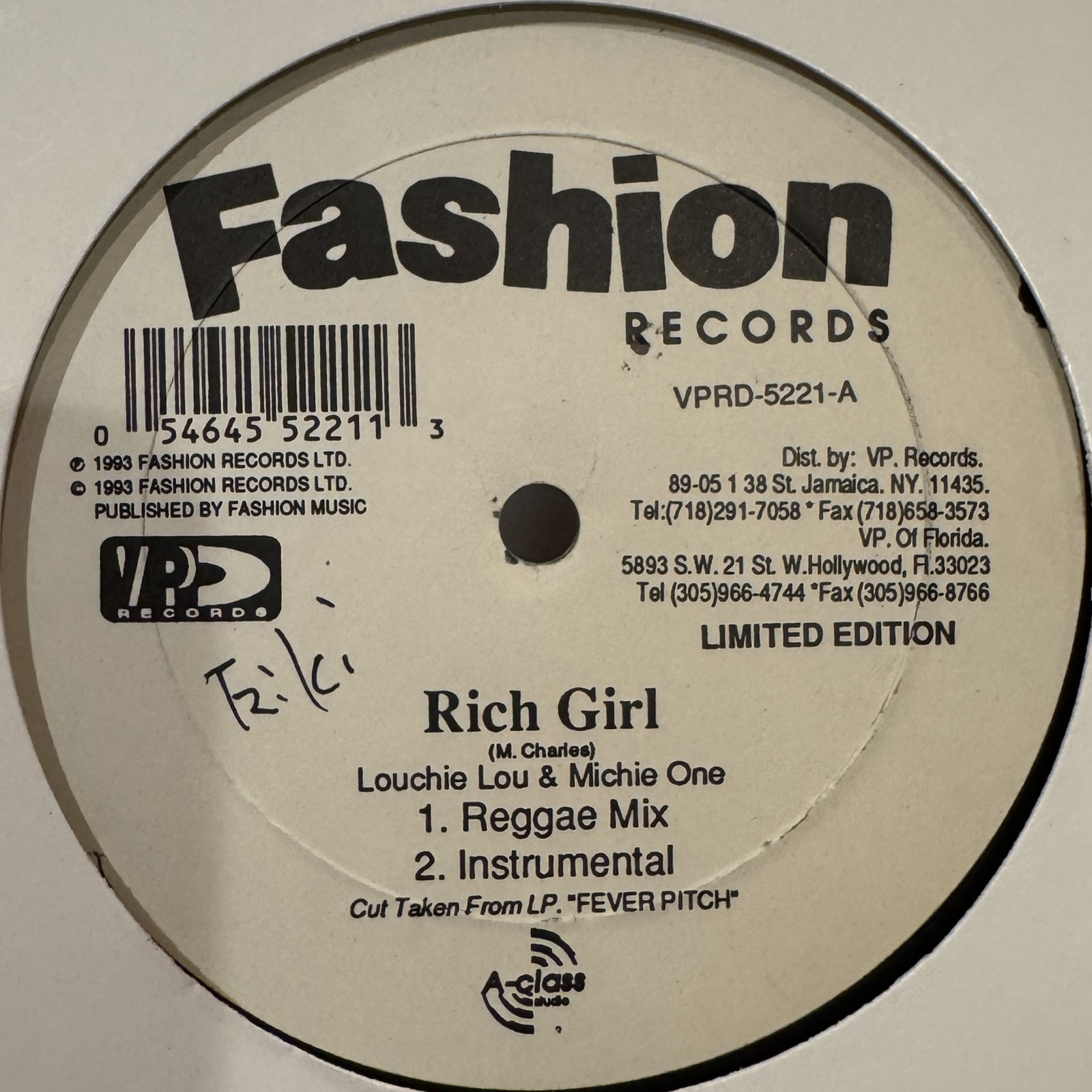 Louchie Lou & Michie One - Rich Girl (12'')