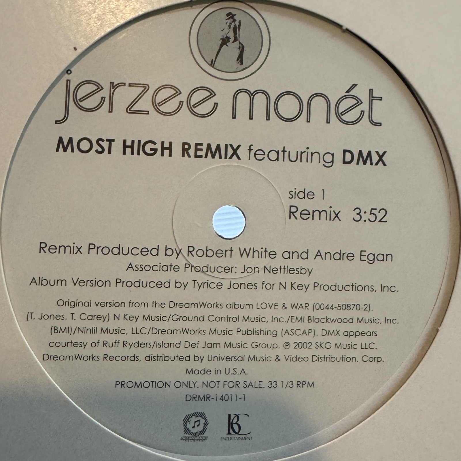 Jerzee Monet『Most High (Remix)』Promo CDs Jerzee Monet feat. DMX - Most High (Remix) (12'') (キレイ